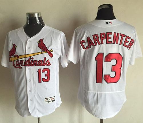 Cardinals #13 Matt Carpenter White Flexbase Authentic Collection Stitched MLB Jersey - Click Image to Close